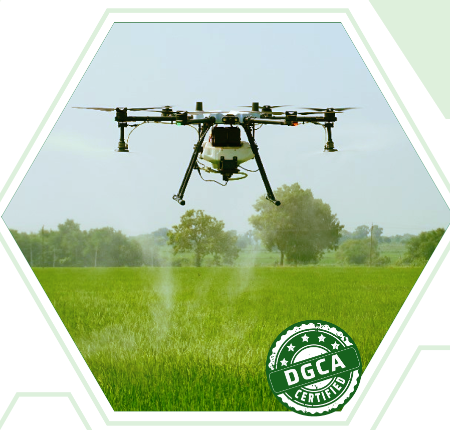 Drone bazaar agricultural spraying drone flying over crops – DGCA certified